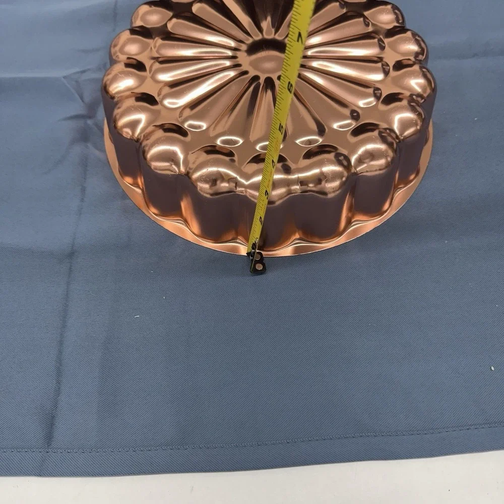 Vintage Copper Jello Mold Retro Kitchen Decor Round 11.25